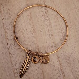 Alex And Ani + Energy Gold Feather Bracelet
